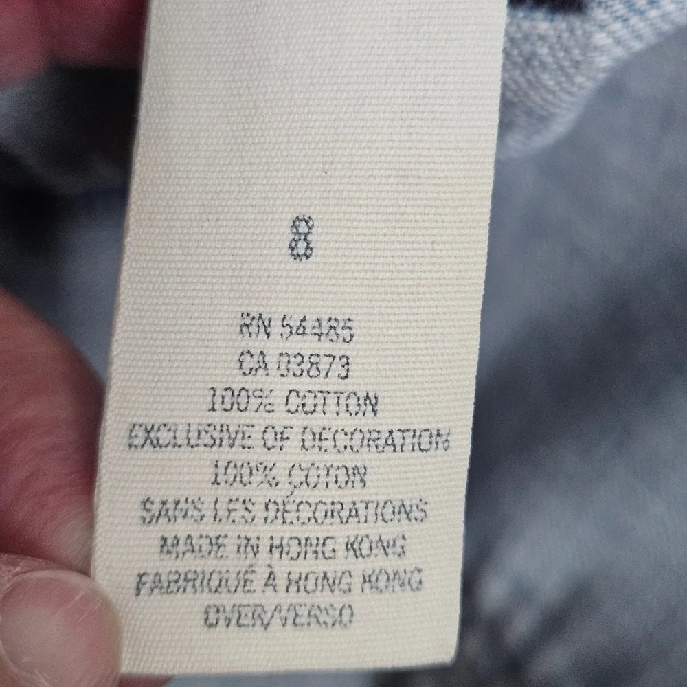 Y2K American Eagle Cargo 4 Pocket Shorts Womens 8 Low Rise‎ Button Fly Distress